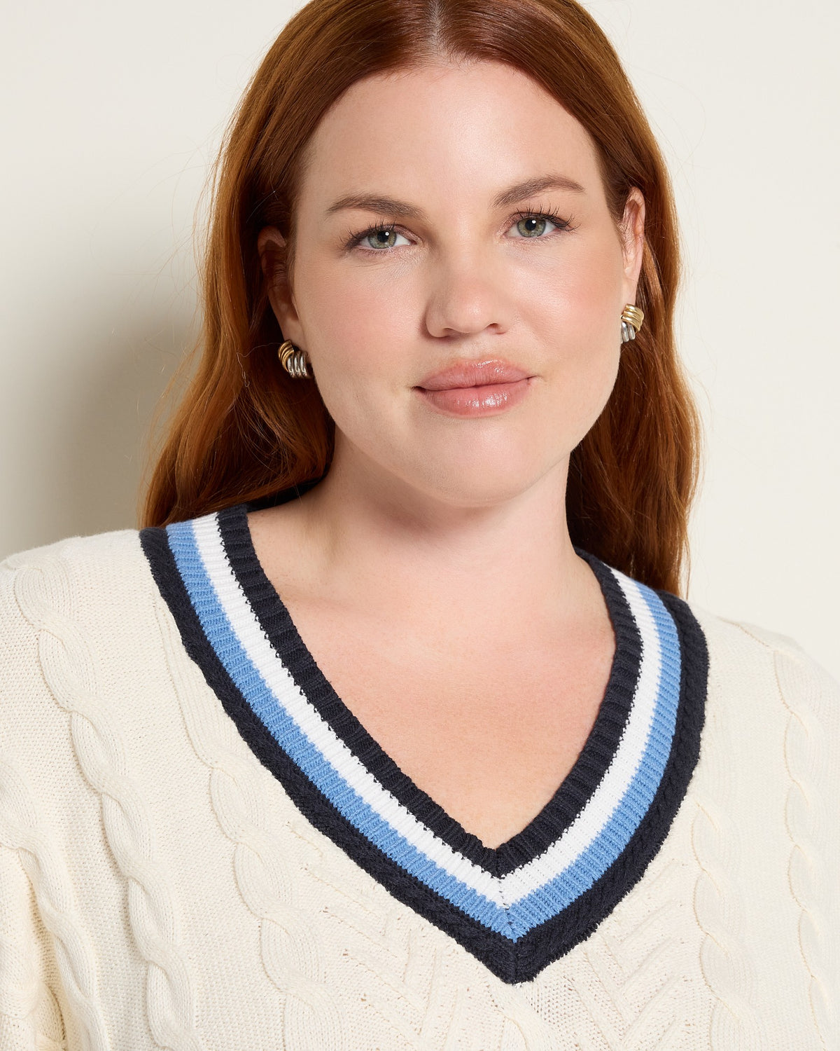 Ivory Multi $|& Thread & Supply Carlee Sweater - SOF Full Front