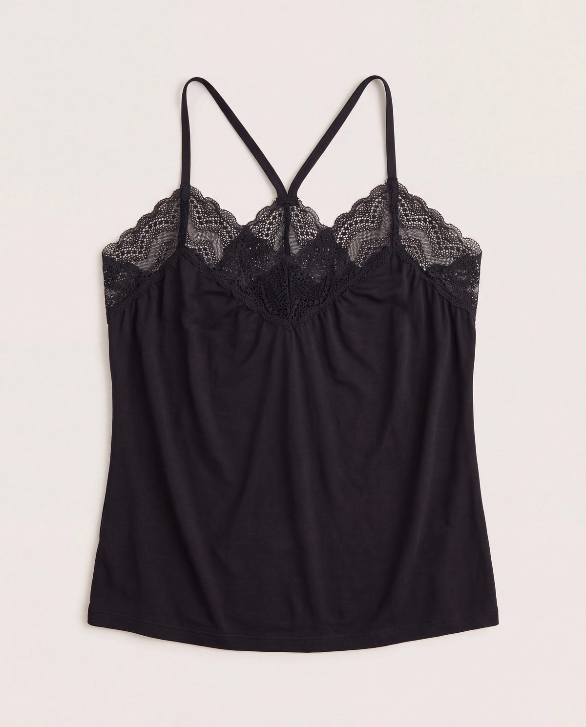 Black $|& SEAS Cara lace Trim Cami - Hanger Detail