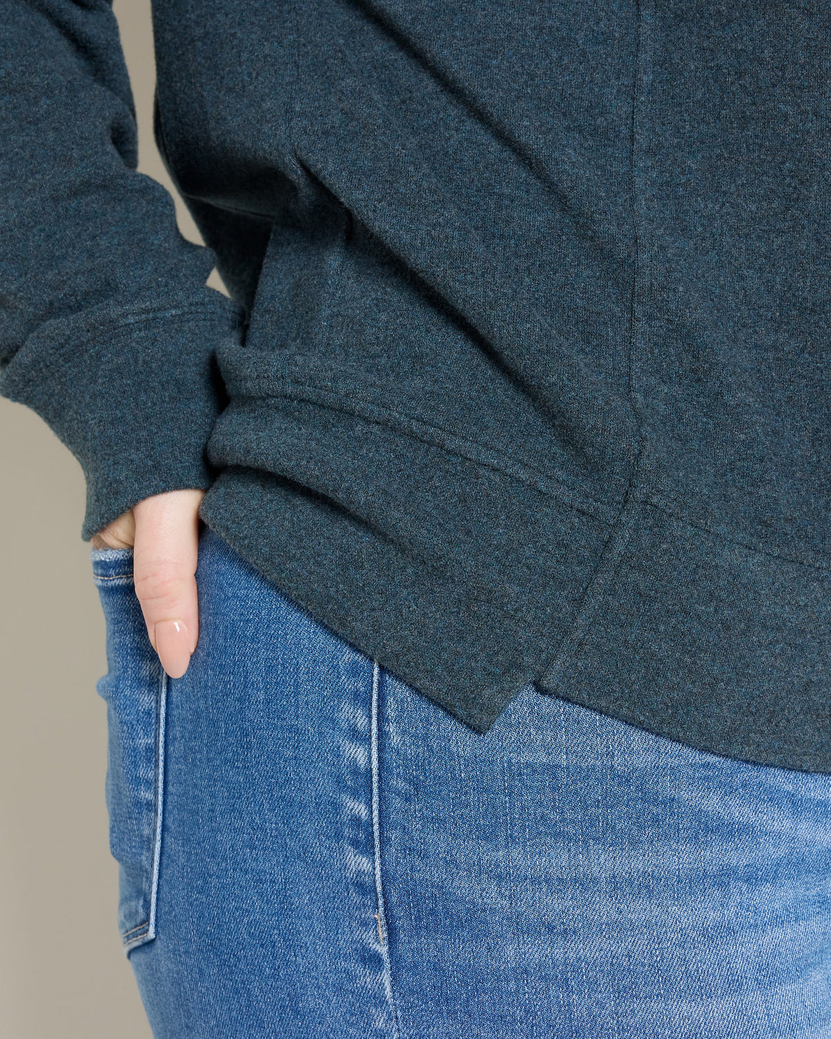 Teal Heather $|& Thread & Supply Jasse Top - SOF Full Front