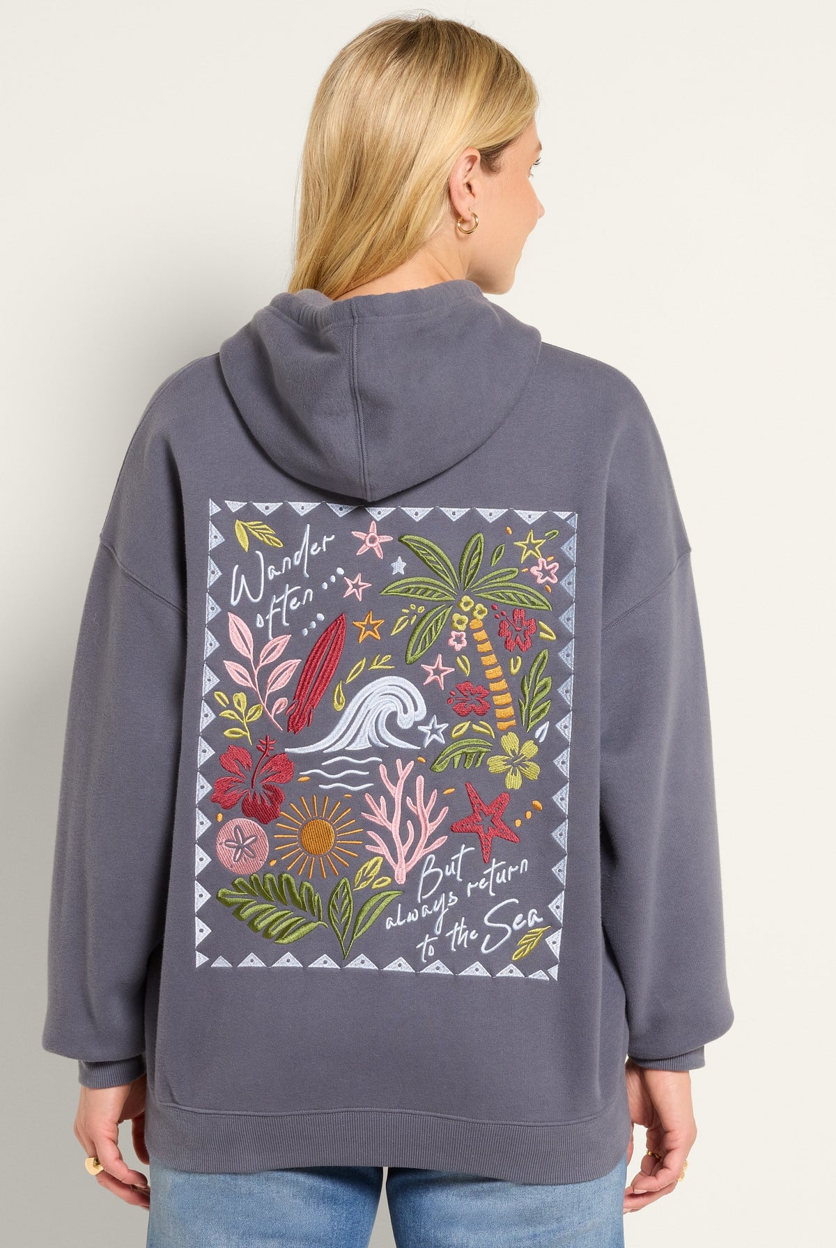 Indigo Haze $|& SEAS Ryder "Tide Tripper" Graphic Hoodie - SOF Side