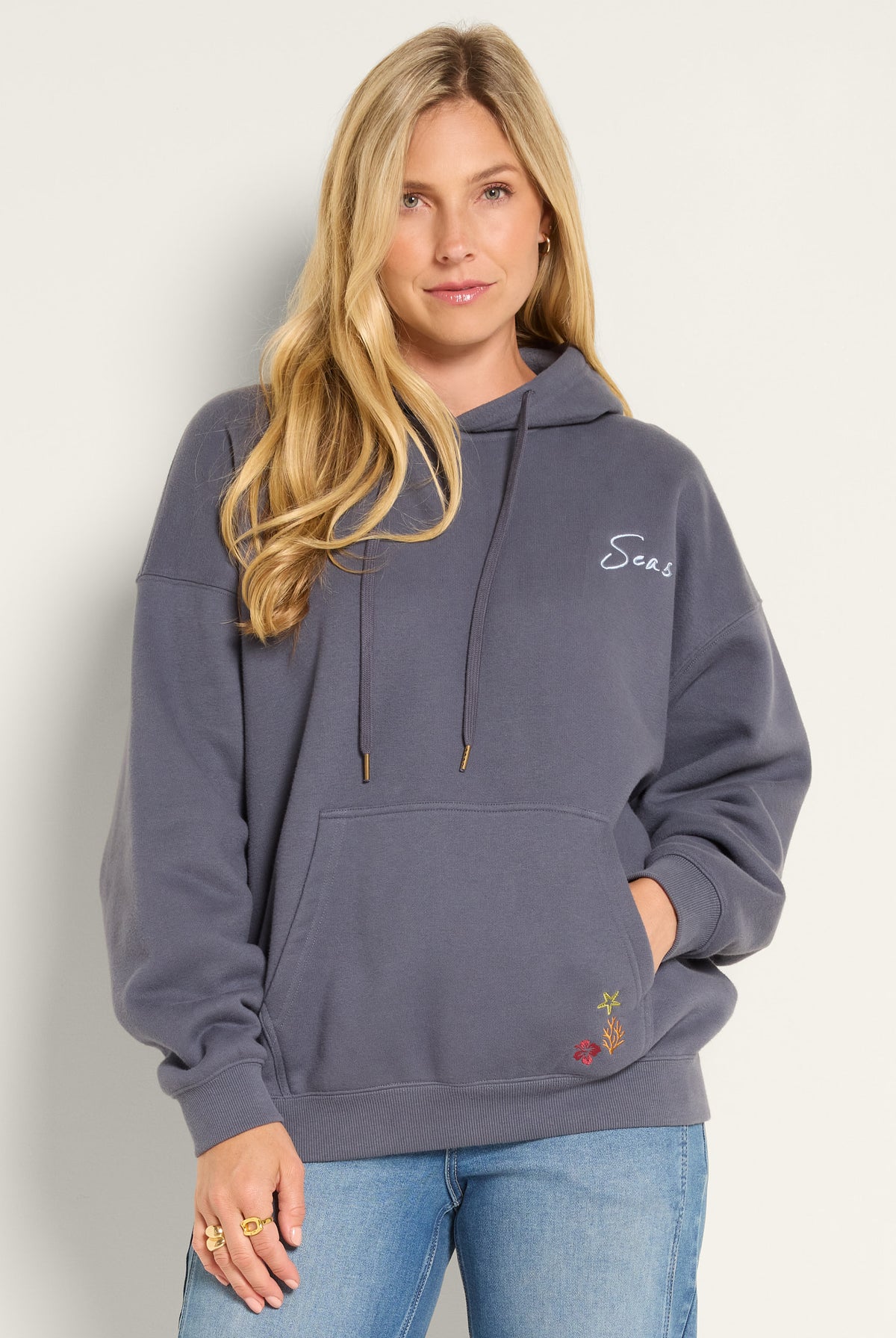 Indigo Haze $|& SEAS Ryder "Tide Tripper" Graphic Hoodie