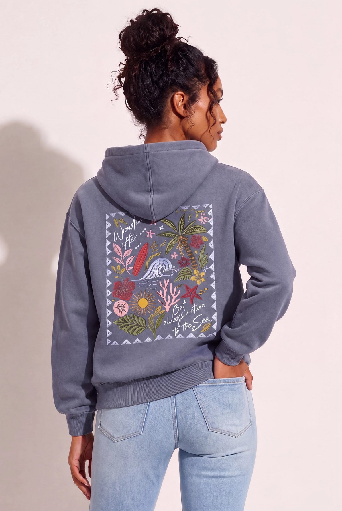 Indigo Haze $|& SEAS Ryder "Tide Tripper" Graphic Hoodie - SOF Back
