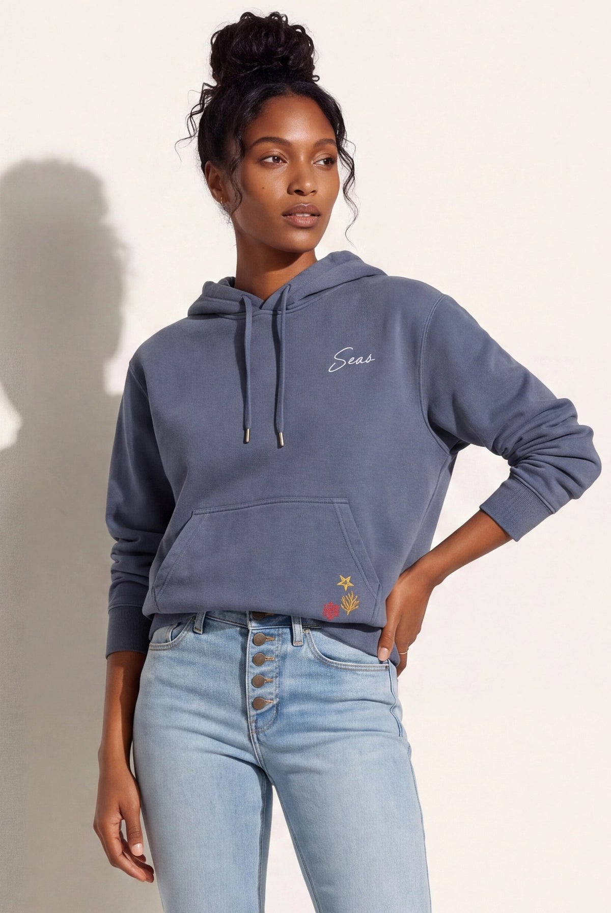 Indigo Haze $|& SEAS Ryder "Tide Tripper" Graphic Hoodie - SOF Front