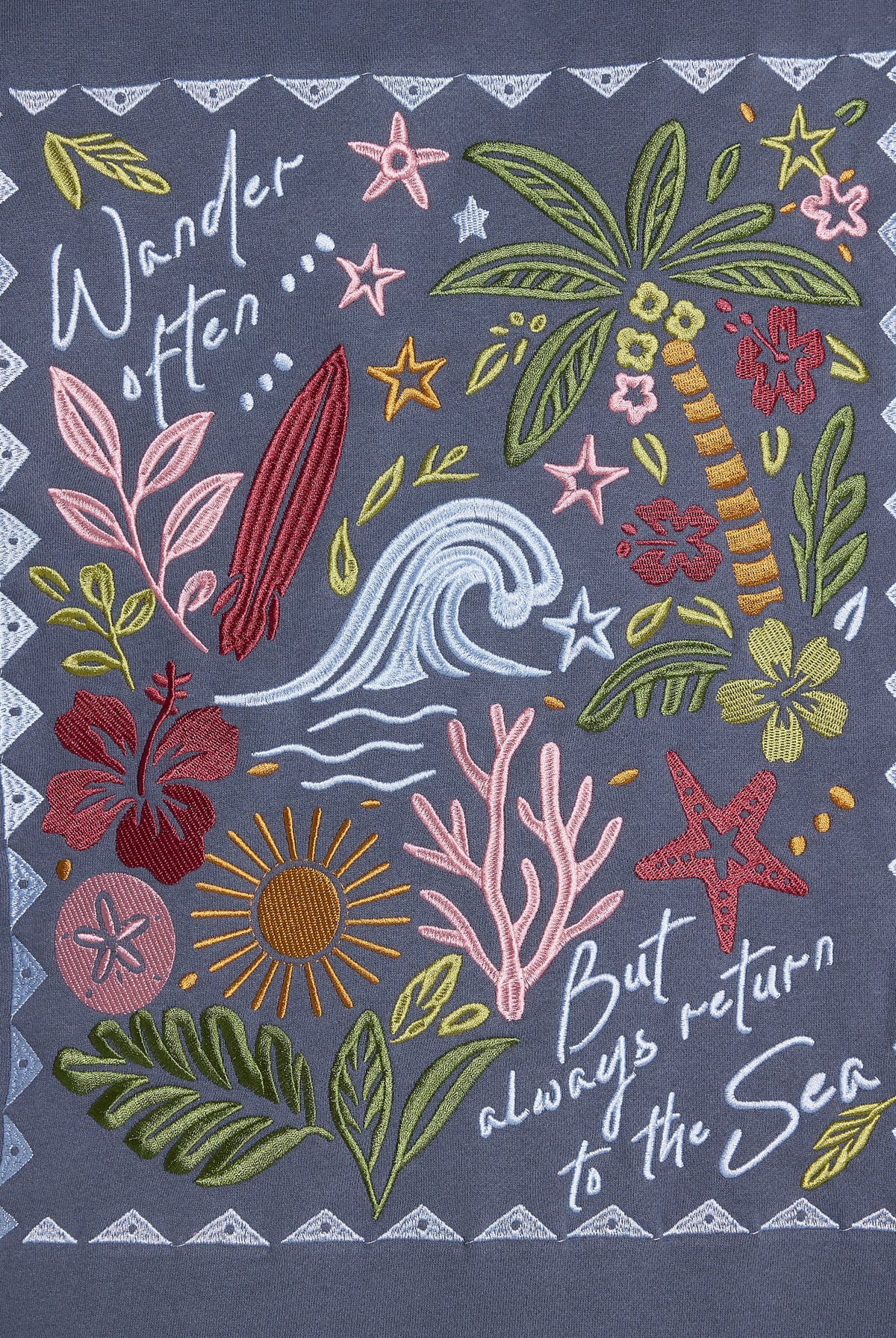 Indigo Haze $|& SEAS Ryder "Tide Tripper" Graphic Hoodie - SOF Detail