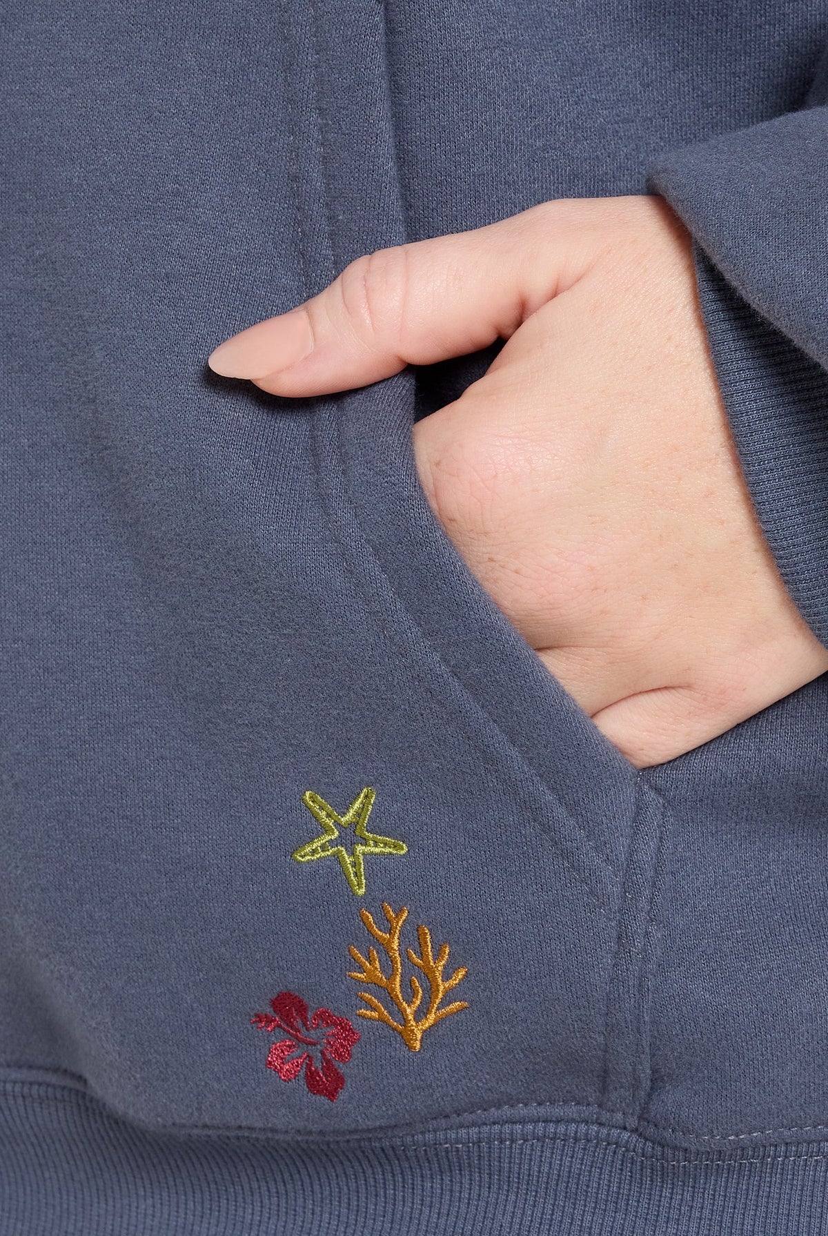 Indigo Haze $|& SEAS Ryder "Tide Tripper" Graphic Hoodie - SOF Full Front