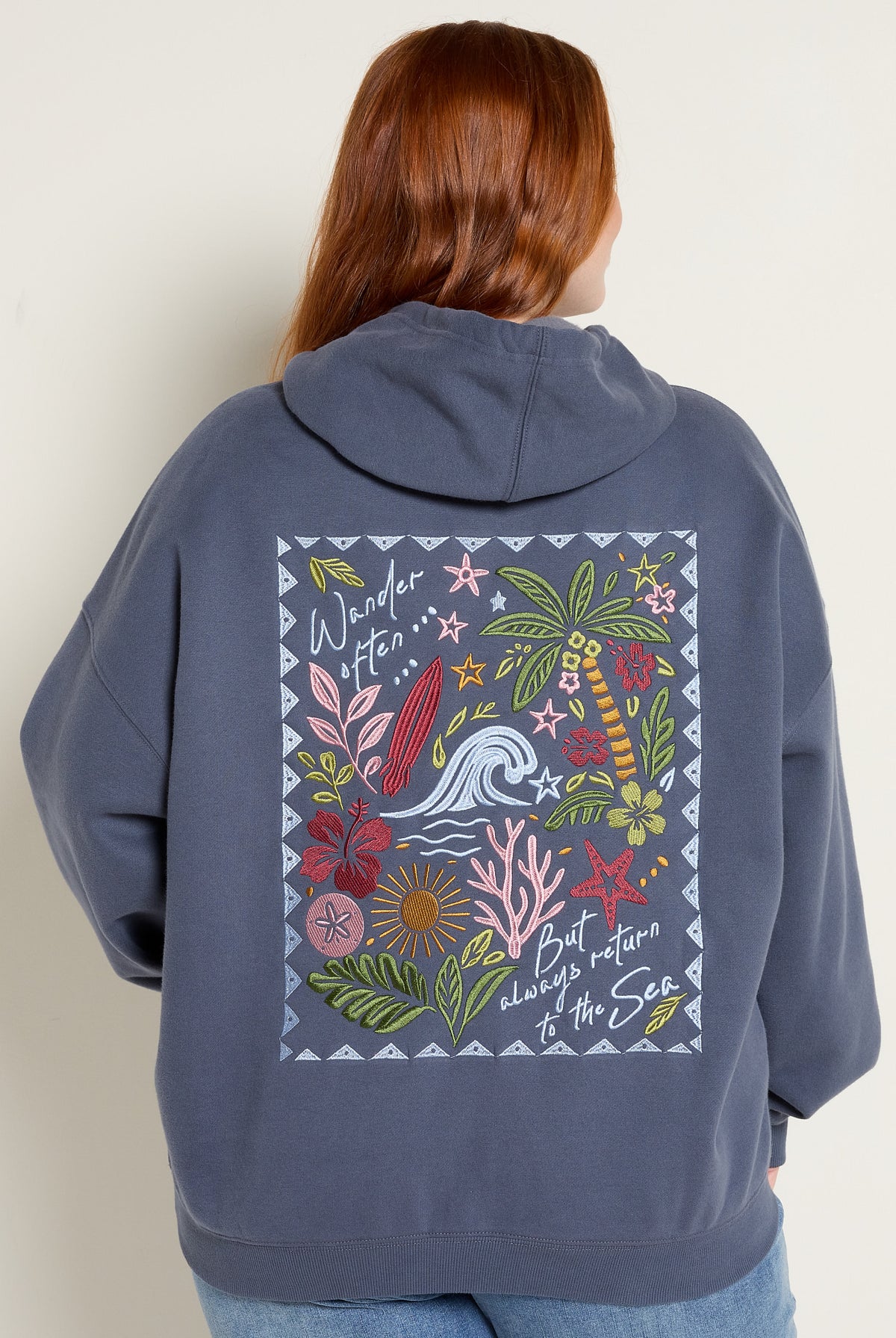 Indigo Haze $|& SEAS Ryder "Tide Tripper" Graphic Hoodie - SOF Side