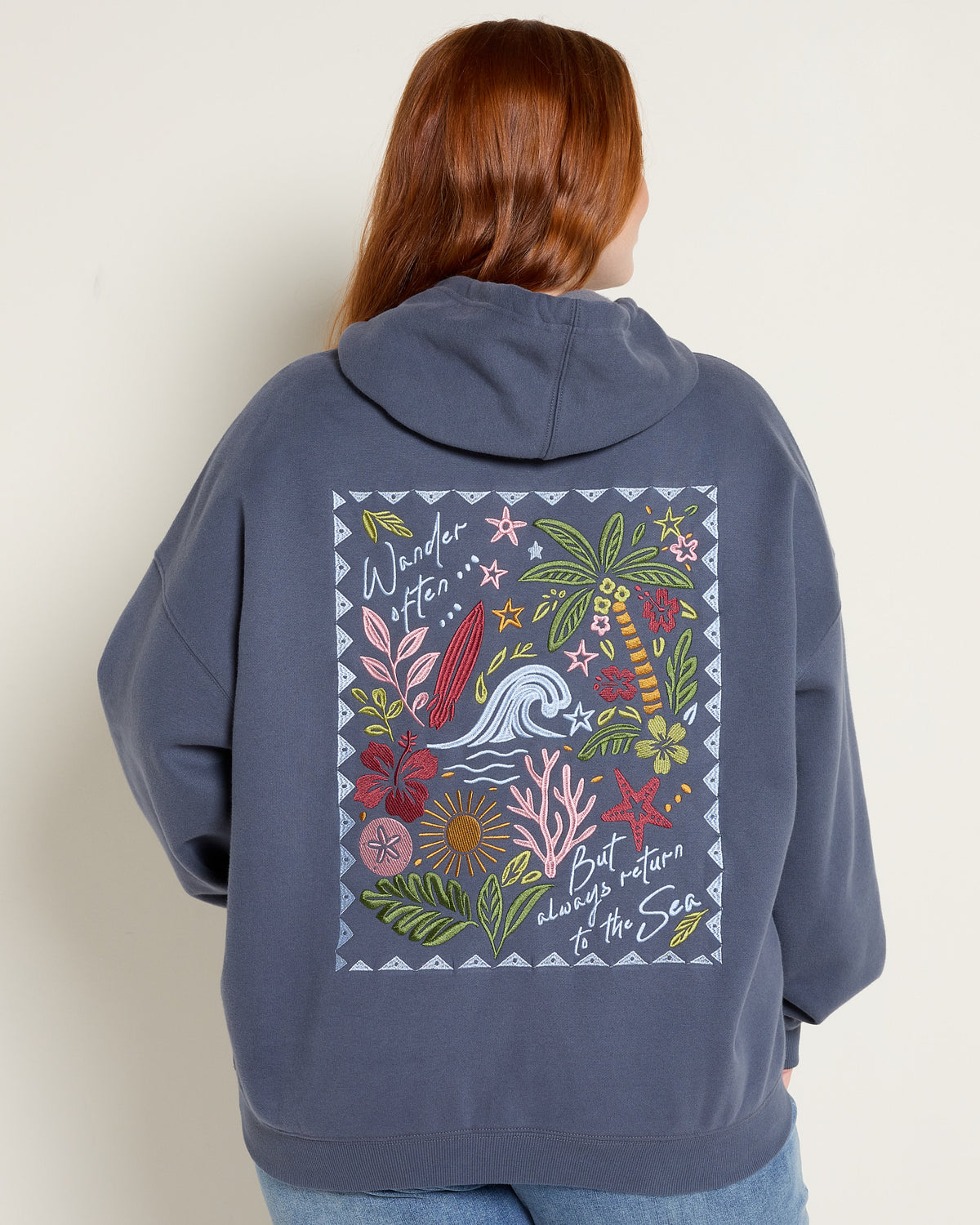 Indigo Haze $|& SEAS Ryder "Tide Tripper" Graphic Hoodie - SOF Side