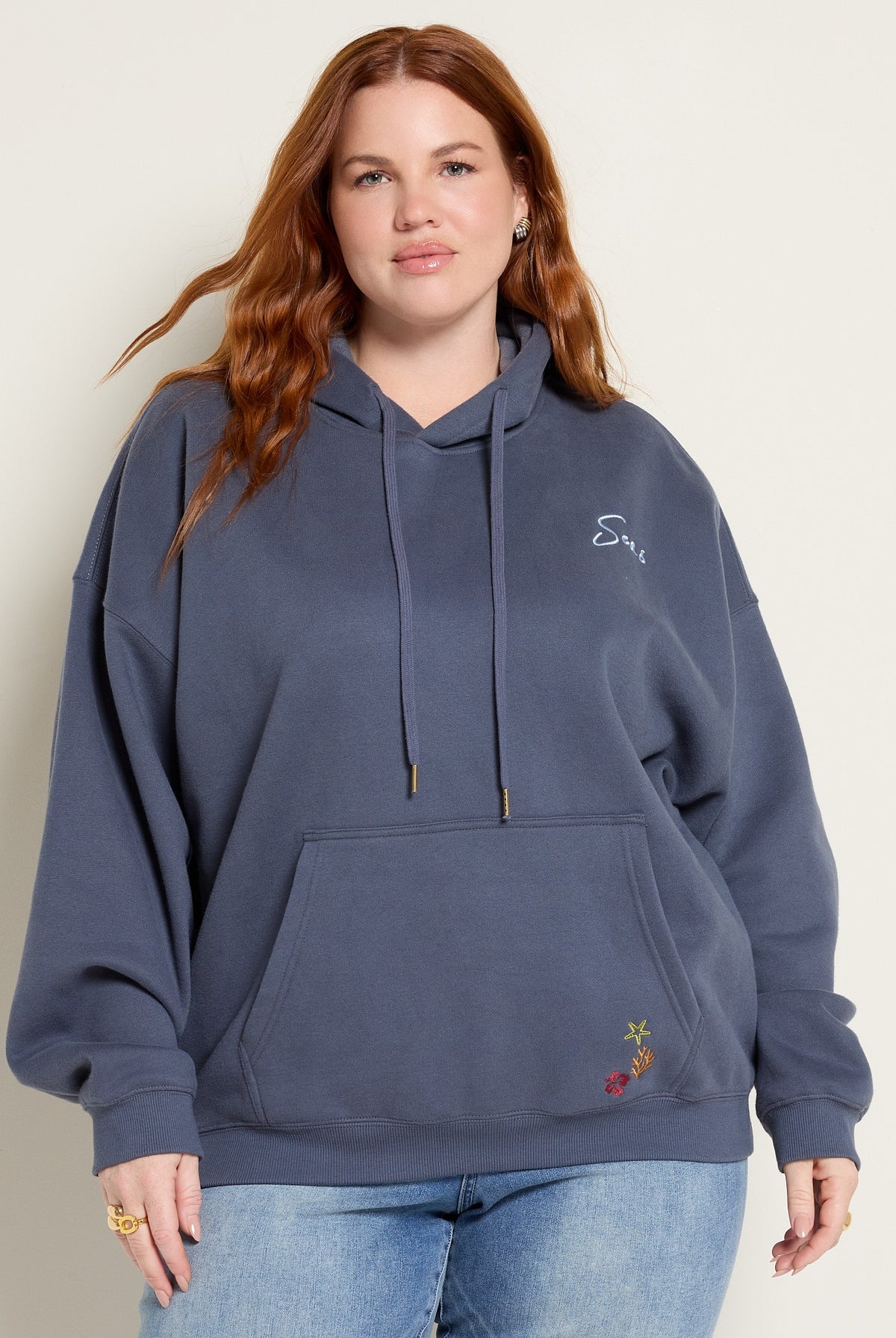 Indigo Haze $|& SEAS Ryder "Tide Tripper" Graphic Hoodie - SOF Front