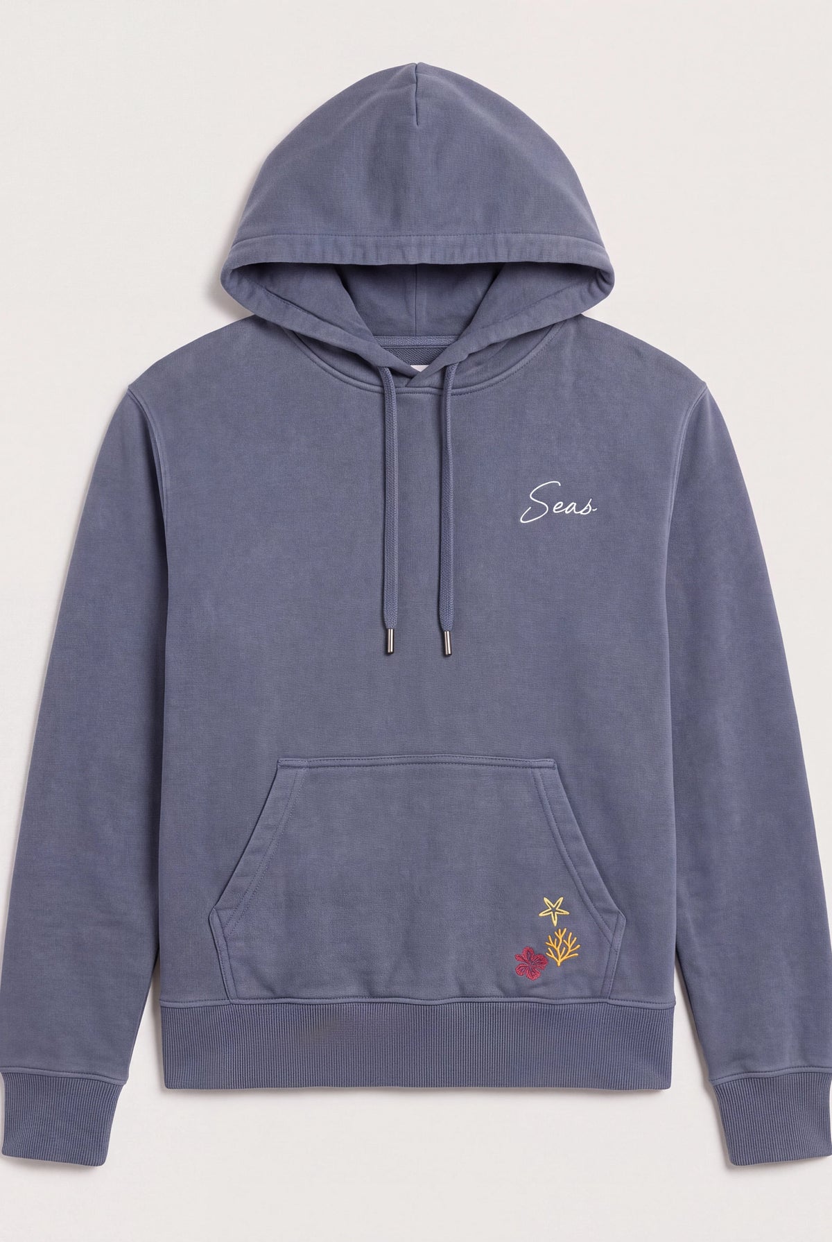 Indigo Haze $|& SEAS Ryder "Tide Tripper" Graphic Hoodie - VOF Detail