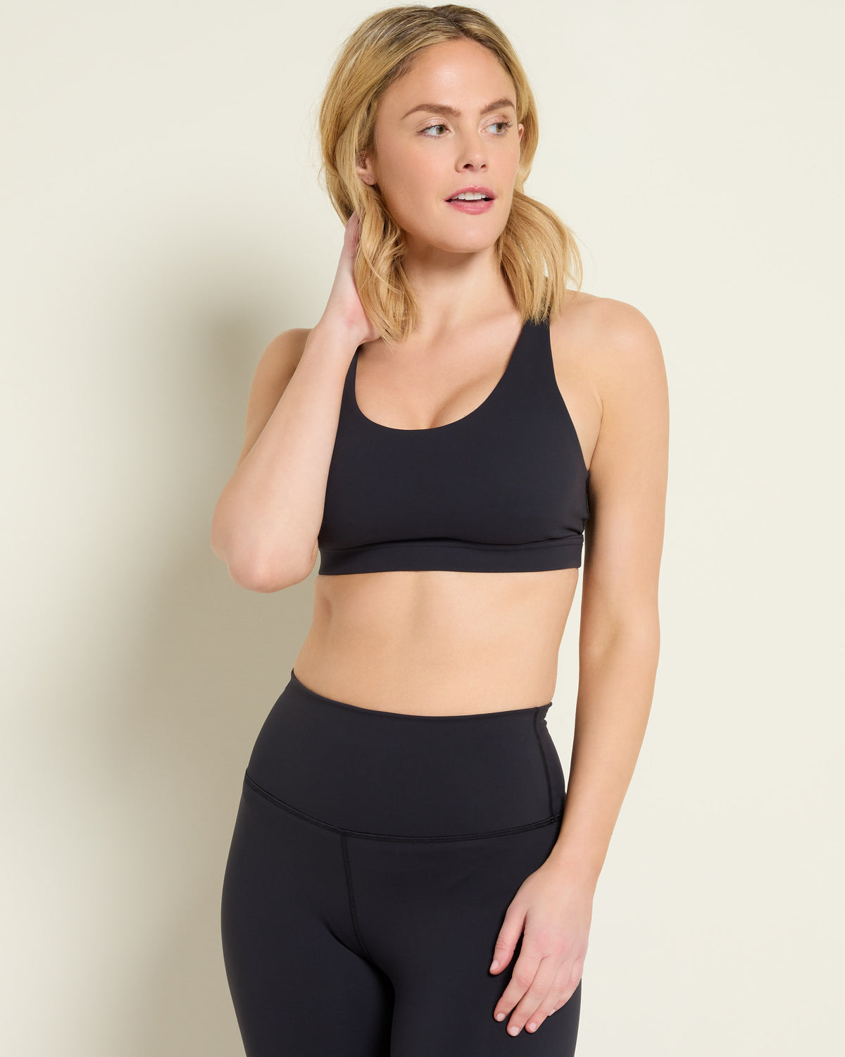 Black $|& Interval Cloudlight Mesh Back Bra - SOF Front