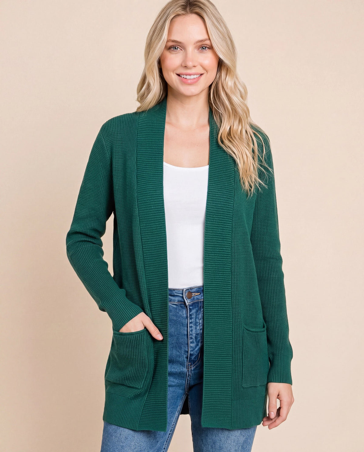 Forest $|& Staccato Open Front Pocket Cardigan - VOF Detail