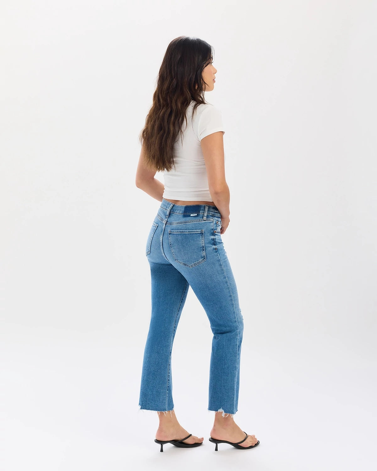 Wide Awake Vintage $|& Daze Denim Shy Girl High Rise Crop Flare - Hanger Side