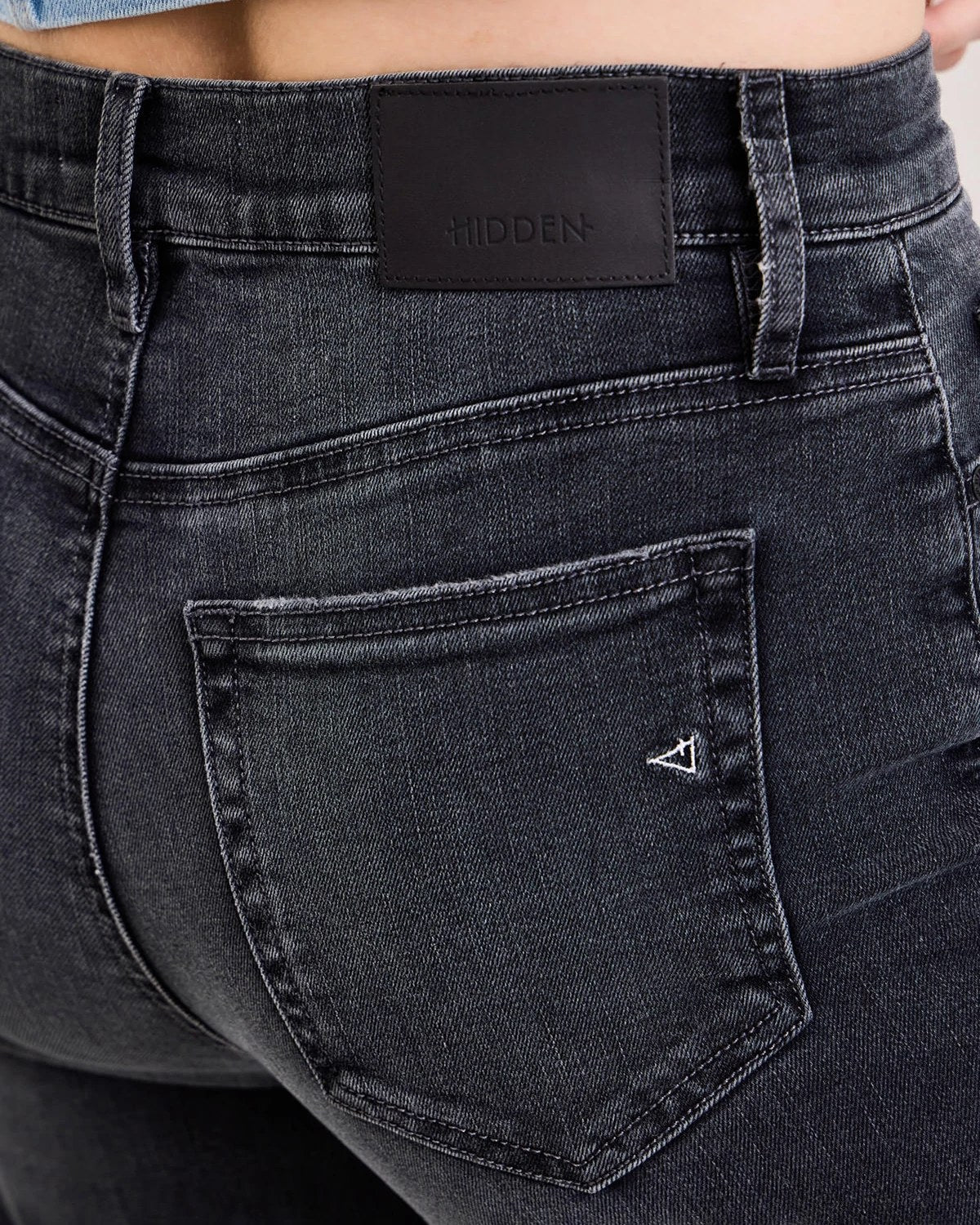 Grey $|& Hidden The Logan High Rise Dad Jeans - Hanger Back