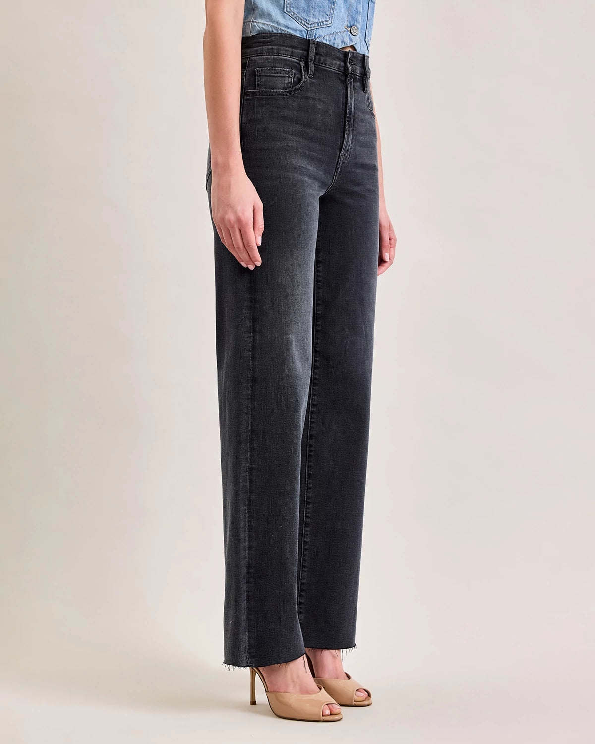 Grey $|& Hidden The Logan High Rise Dad Jeans - Hanger Front