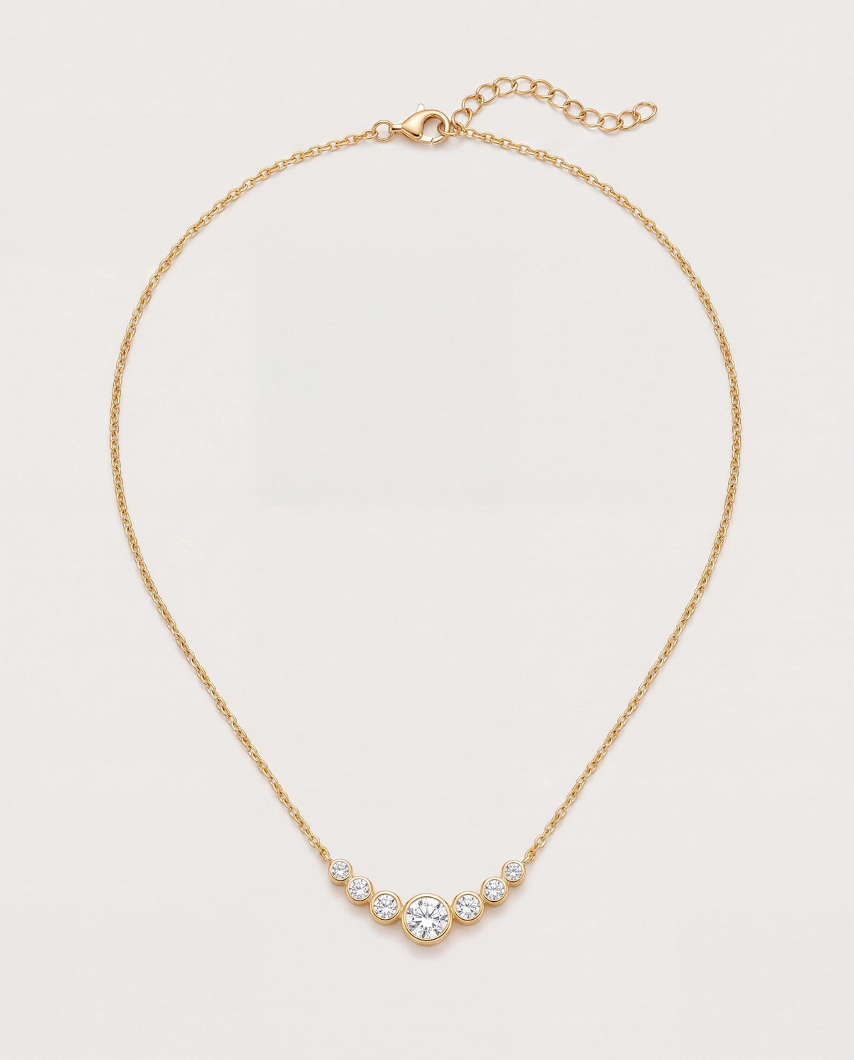 Gold $|& Fame Accessories Elegant Jewel Link Charm Necklace - Hanger Detail