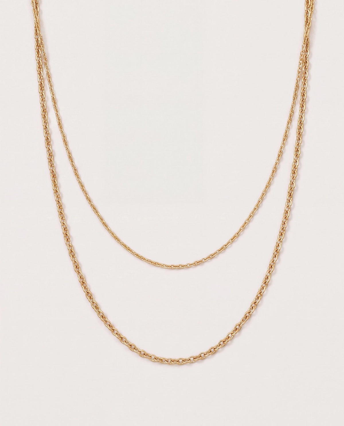 Gold $|& Fame Accessories Gold Layered Dainty Cable Chain Necklace - Hanger Detail