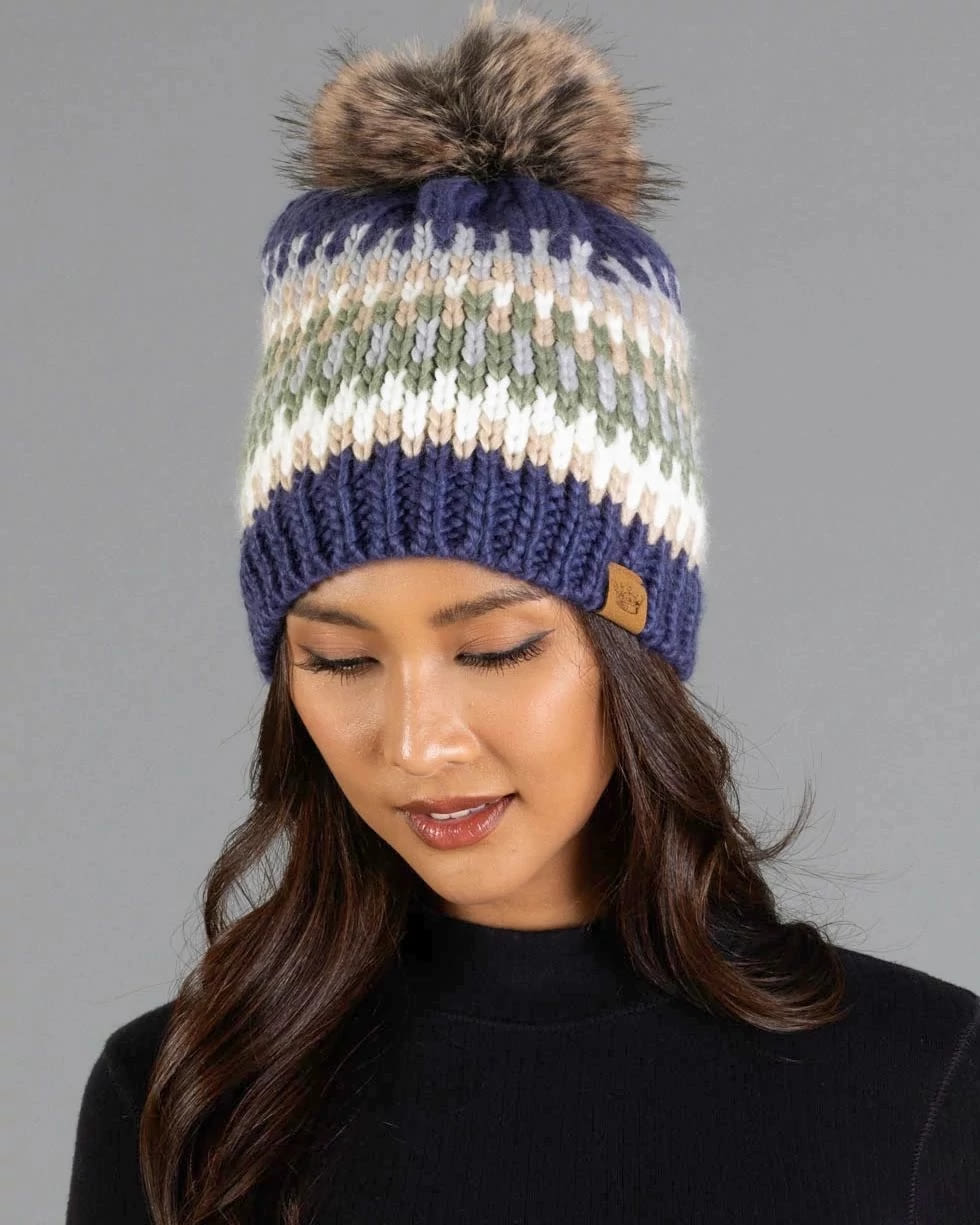 Blue Multi $|& Panache Apparel FairIsle Multi Colored Hat - VOF Detail