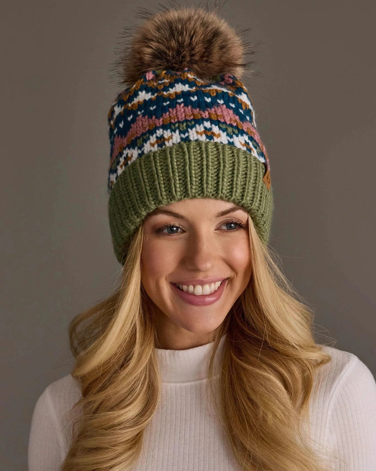 Green Multi $|& Panache Apparel FairIsle Hat - VOF Detail