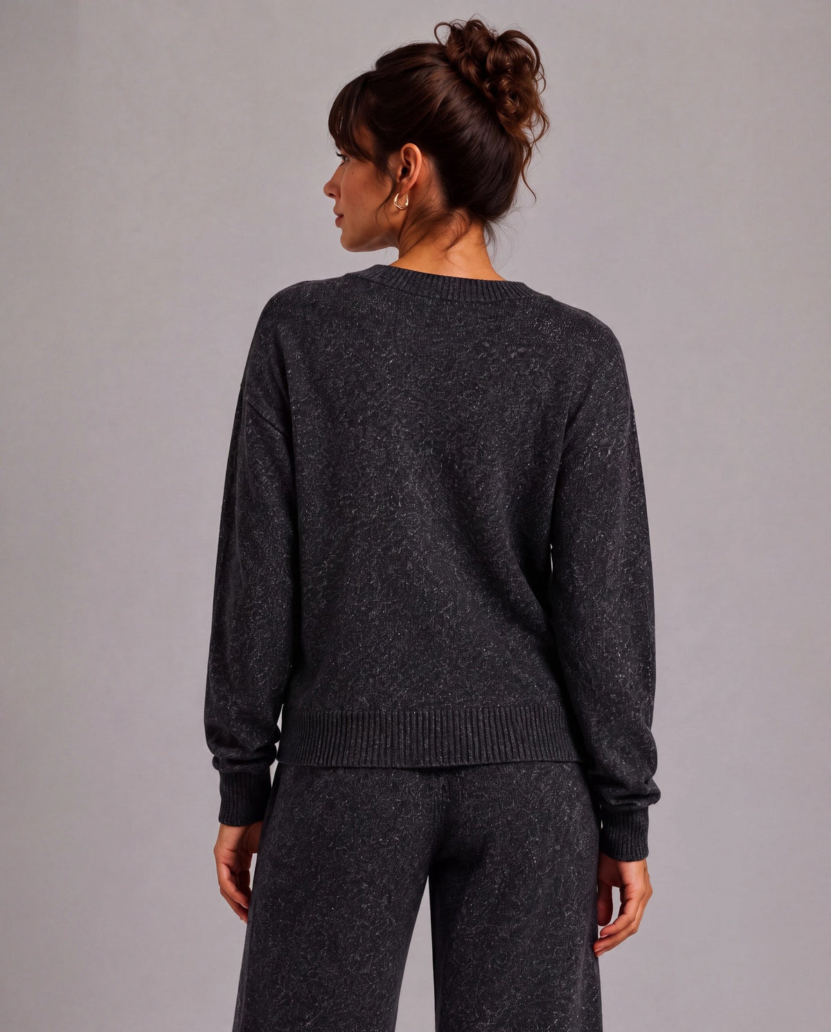 Black Onyx $|& Astrologie Hacci V-neck Top - Hanger Side