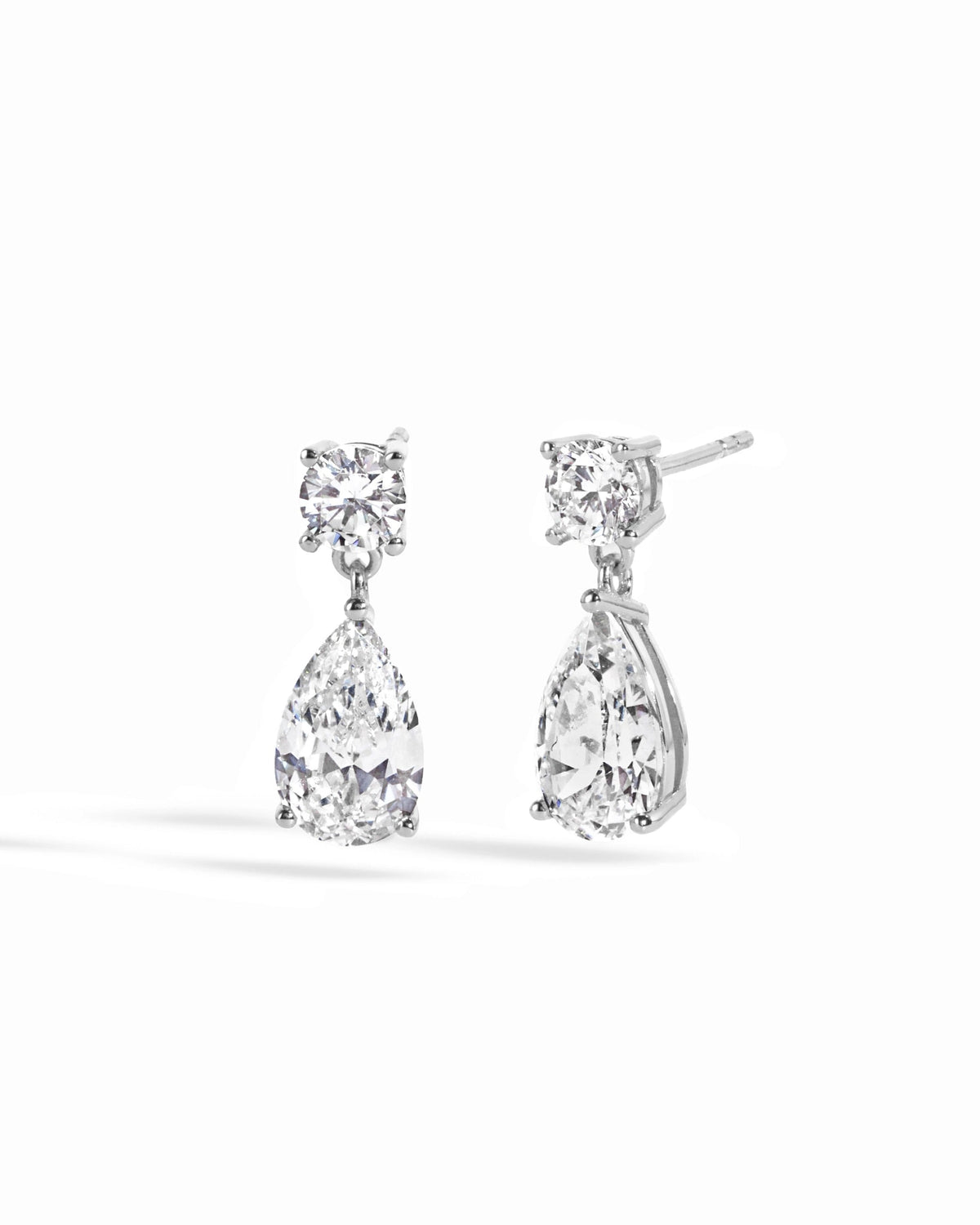 Silver $|& Sami Jewels Camille Pear Drop Earrings - VOF Detail