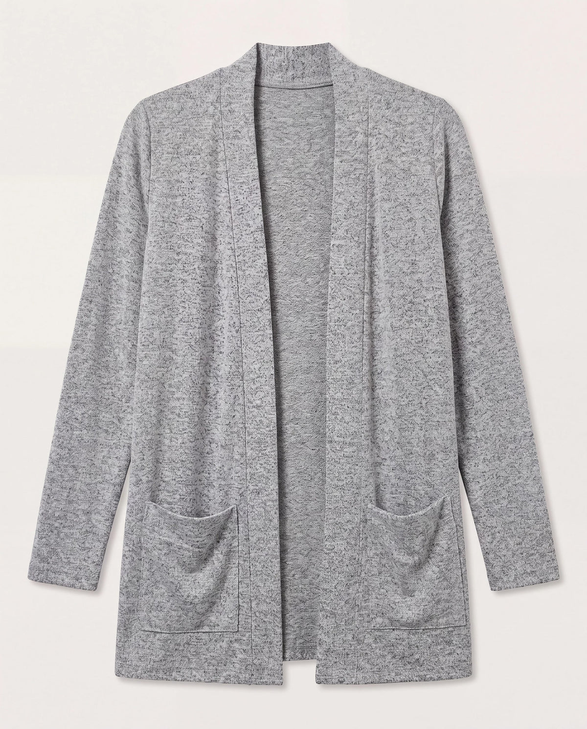 Heather Grey $|& Heimious Cozy Cardigan with Pockets - Hanger Detail