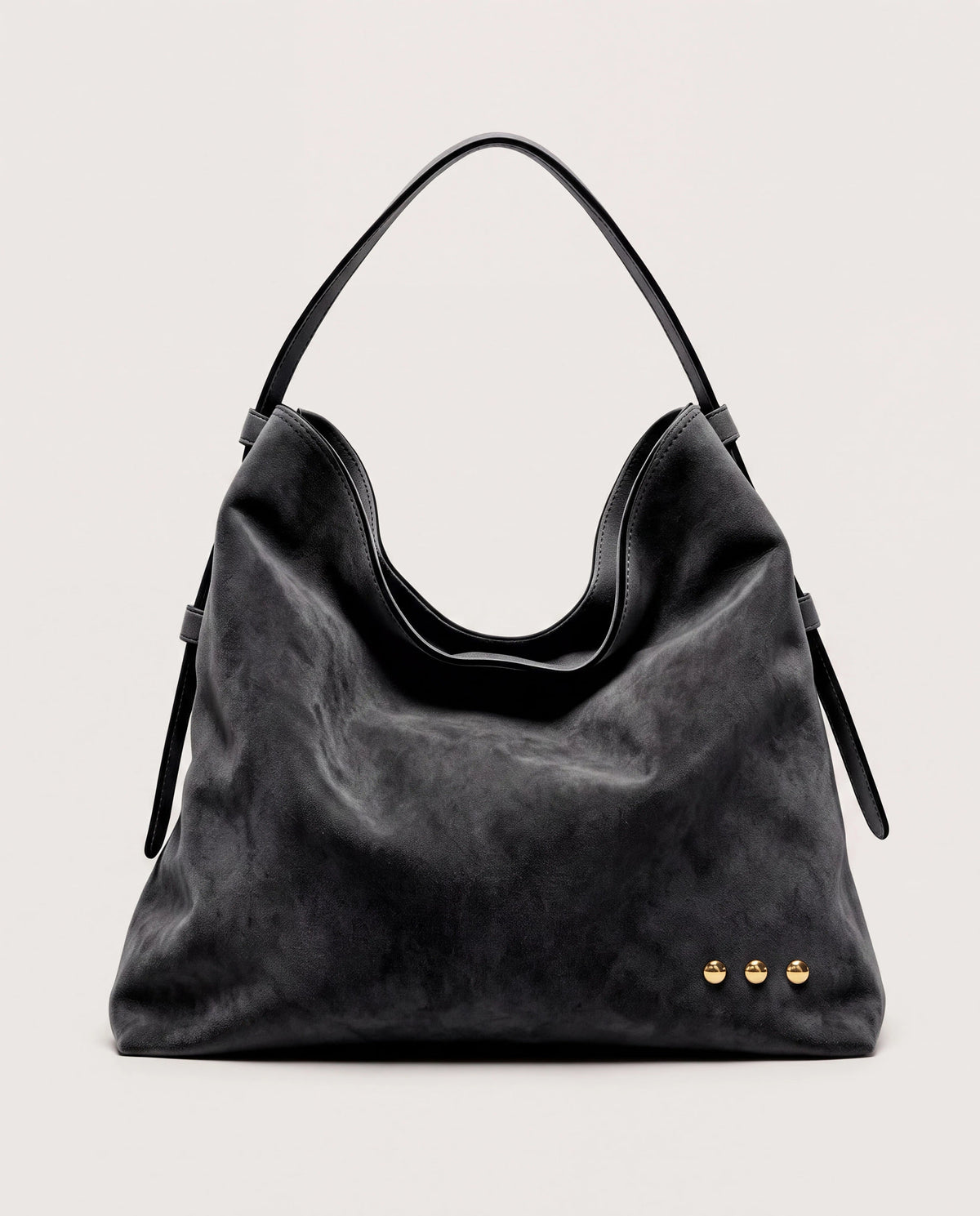 Black $|& Pretty Simple Evie Suede Hobo Shoulder Bag - Hanger Detail