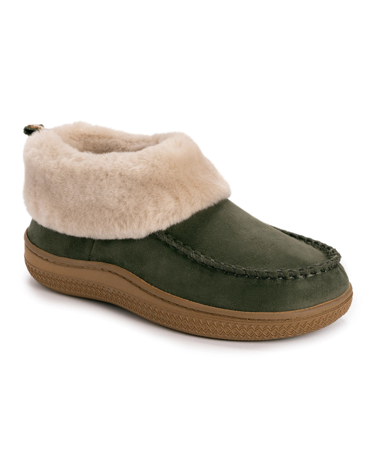 Olive Faux Suede $|& MUK LUKS Selah - Hanger Front