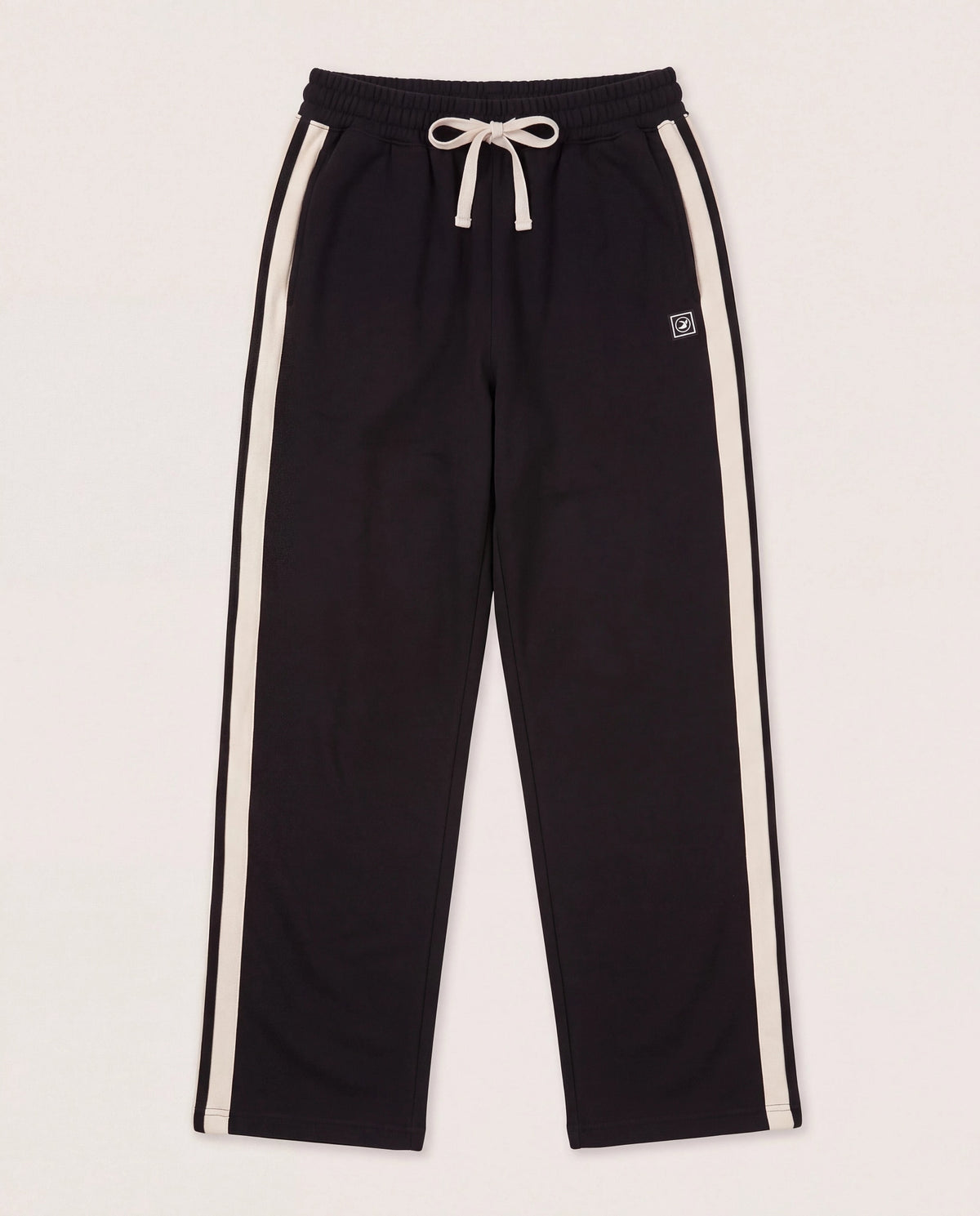 Black/Oatmilk $|& Glyder Retro Straight Leg Sweatpant - Hanger Detail