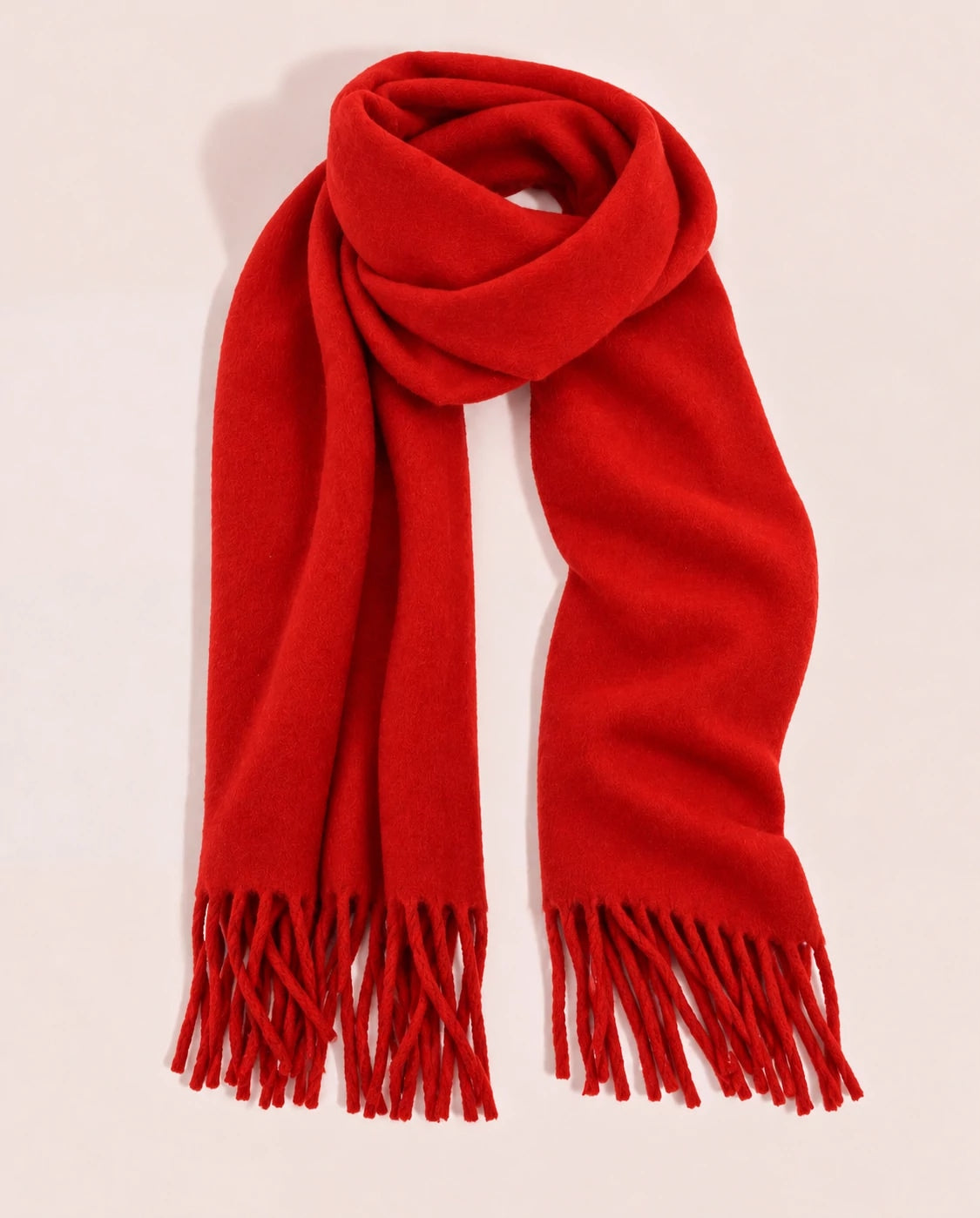Red $|& Fame Accessories Solid Scarf - Hanger Detail