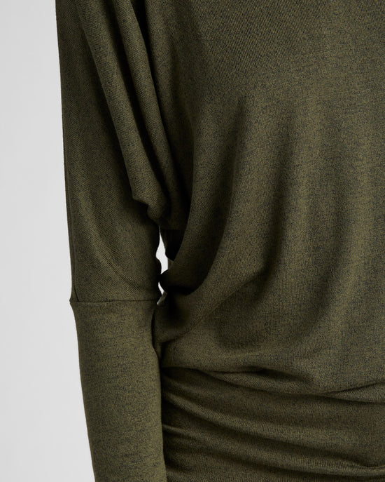 Hacci Dolman Top Olive $|& W. by Wantable Hacci Dolman Top - SOF Side