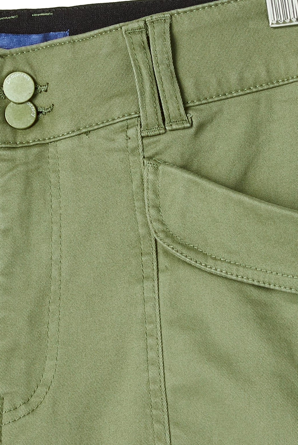 Laurel Oak $|& Democracy High Rise Double Button Utility Short - Hanger Detail
