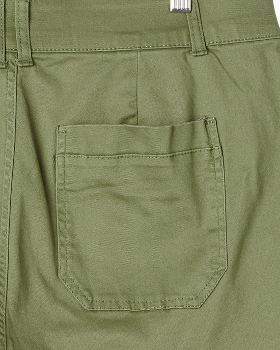 Laurel Oak $|& Democracy High Rise Double Button Utility Short - Hanger Back