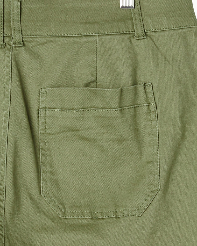 Laurel Oak $|& Democracy High Rise Double Button Utility Short - Hanger Back
