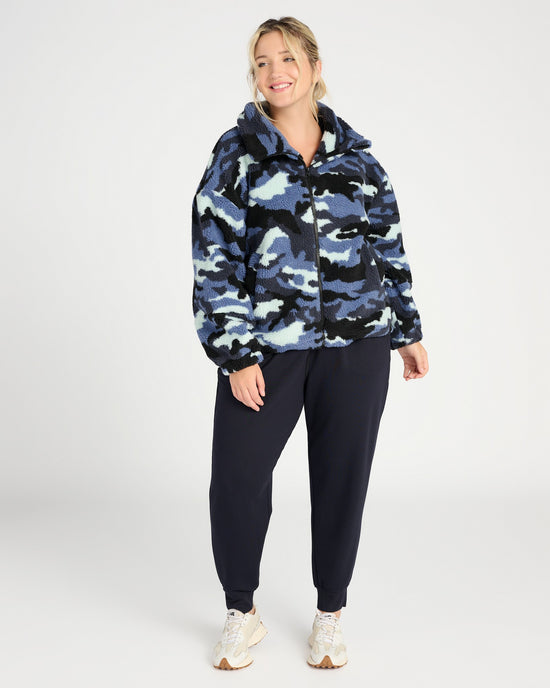 Blue Camo $|& Interval Aspen Zip Front Camo Jacket - SOF Full Front