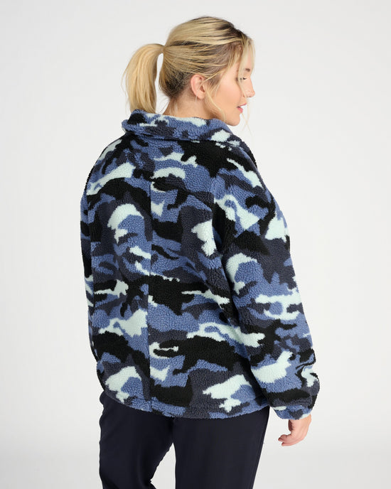 Blue Camo $|& Interval Aspen Zip Front Camo Jacket - SOF Back
