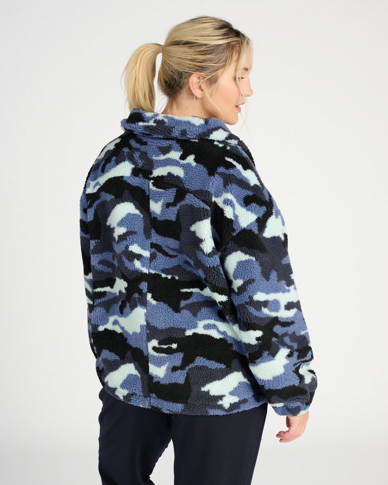 Blue Camo $|& Interval Aspen Zip Front Camo Jacket - SOF Back