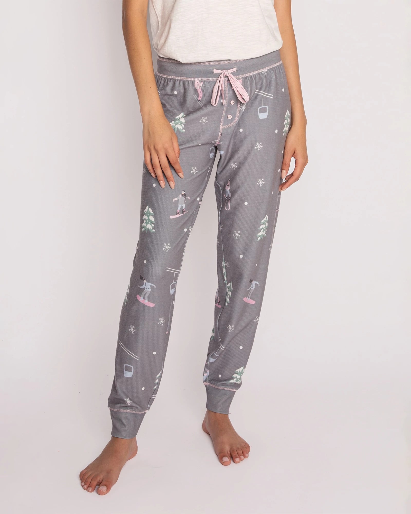 Womens Ladies Cami Vest Top Check Stripe Bottoms Pyjamas Pyjama PJ