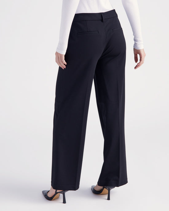 Black $|& Liverpool Kelsey Wide Leg Trouser - SOF Back