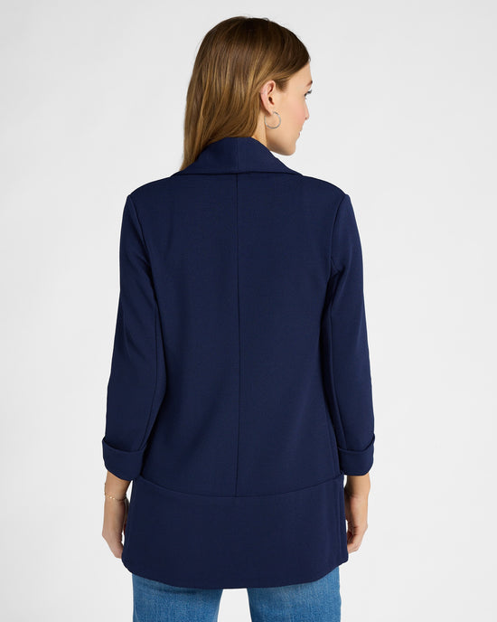 Navy $|& Lemon Tart Melanie Open Front Blazer - SOF Back