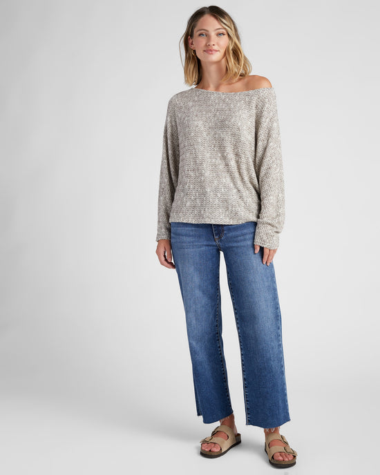 Oatmeal $|& Sadie & Sage Billie Dolman Top - SOF Full Front