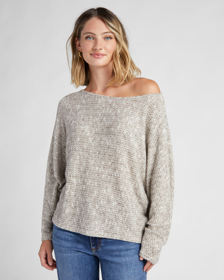 Oatmeal $|& Sadie & Sage Billie Dolman Top - SOF Front