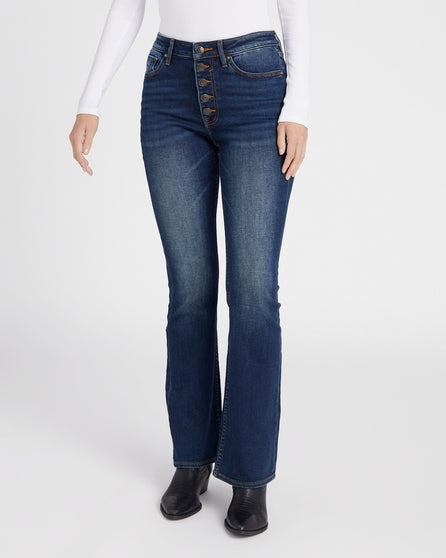 Ace Button Fly Bootcut Jeans