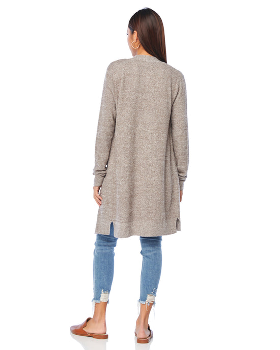 Heather Pewter $|& Search For Sanity Cozy Cardigan - SOF Back