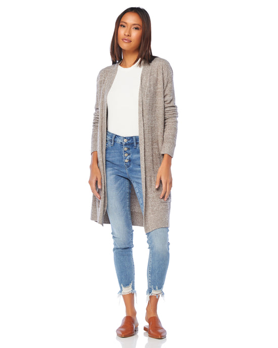 Heather Pewter $|& Search For Sanity Cozy Cardigan - SOF Front
