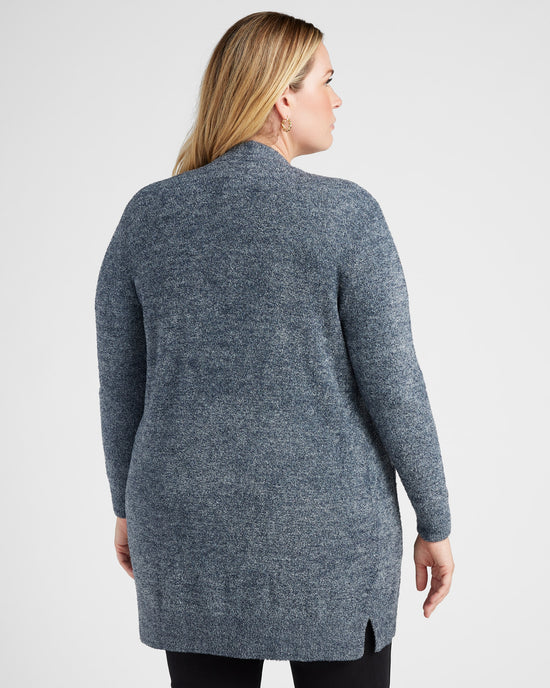 Heather Denim $|& Search For Sanity Cozy Cardigan - SOF Back