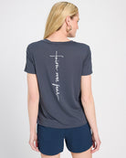 Navy $|& Polagram Faith Over Fear Tee - SOF Back