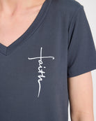 Navy $|& Polagram Faith Over Fear Tee - SOF Back