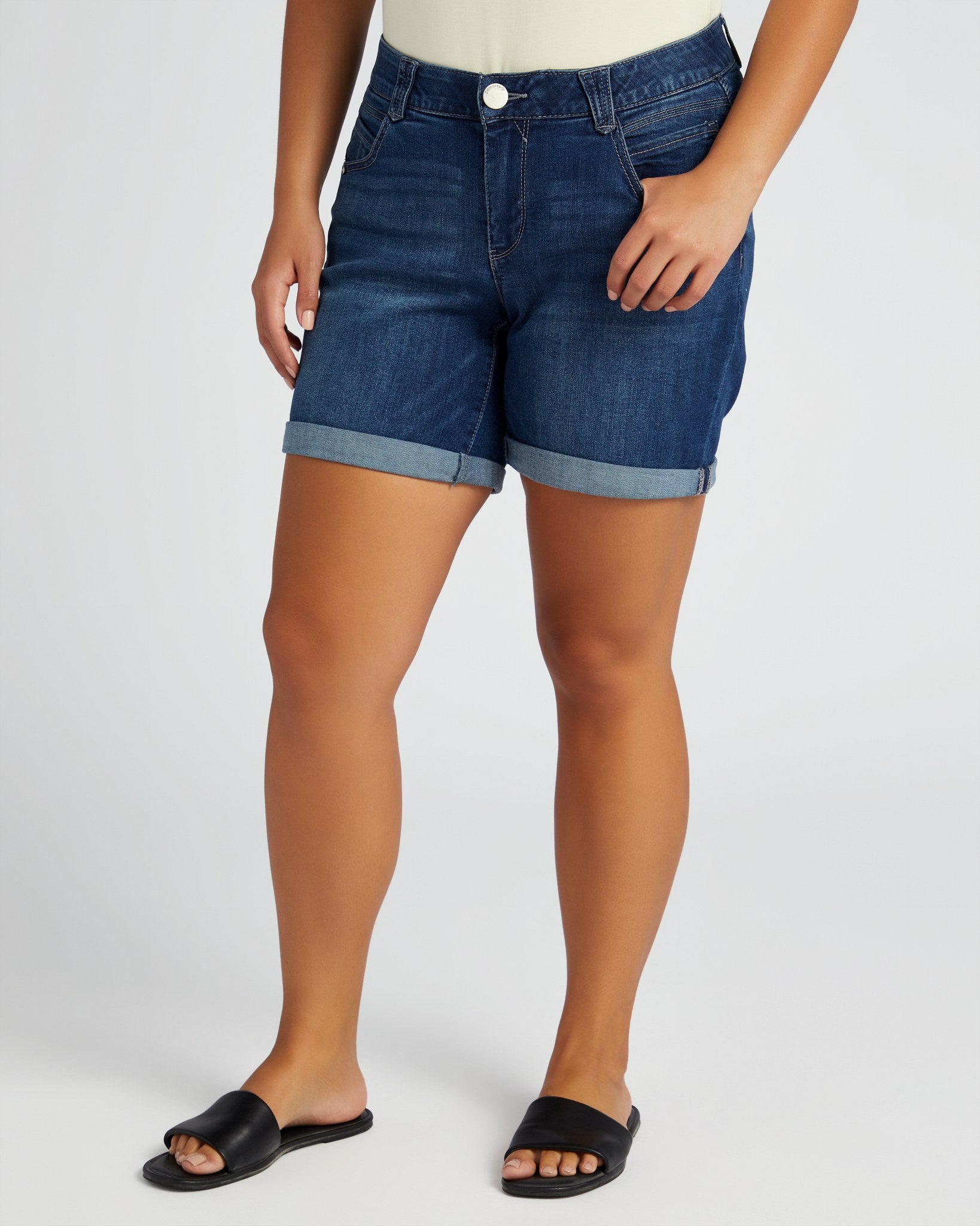 Blue $|& Democracy AbSolution Cuffed Short - SOF Front