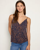 Blue/Orange Print $|& West Kei Printed Knit Cami - SOF Front