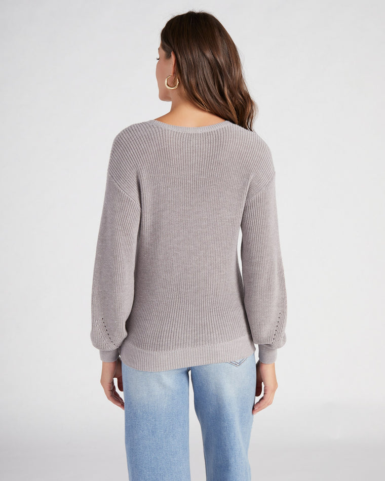 Opal Grey $|& Gentle Fawn Camille Pullover Sweater - SOF Back
